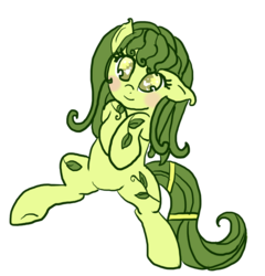 Size: 868x906 | Tagged: safe, artist:moekonya, oc, oc only, oc:nature, earth pony, pony, plant, solo