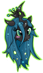 Size: 686x1164 | Tagged: safe, artist:moekonya, queen chrysalis, changeling, changeling queen, g4, female, solo