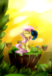 Size: 1675x2450 | Tagged: dead source, safe, artist:shamanguli, fluttershy, g4, bastion, crossover, squirt, windbag