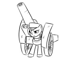 Size: 1000x800 | Tagged: artist needed, safe, big macintosh, earth pony, pony, g4, gun, male, monochrome, solo, stallion