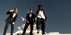 Size: 851x421 | Tagged: safe, edit, rarity, human, g4, boat, female, i'm on a boat (the lonely island feat. t-pain), music video, rariquest, solo, t-pain, the lonely island