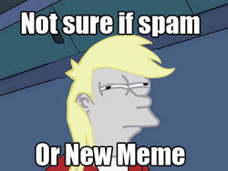 Size: 500x375 | Tagged: safe, edit, derpy hooves, pegasus, pony, g4, female, futurama, male, mare, meme, philip j. fry, solo