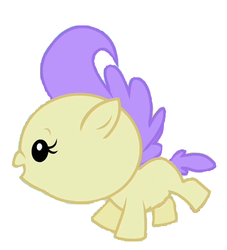 Size: 429x472 | Tagged: safe, artist:3d4d, cream puff, pony, g4, baby, baby pony, female, filly, foal, solo