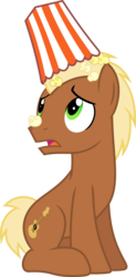 Size: 4000x8137 | Tagged: safe, artist:chainchomp2, meadow song, earth pony, pony, equestria games (episode), g4, absurd resolution, background pony, equestria games, male, popcorn, simple background, sitting, solo, stallion, transparent background, vector