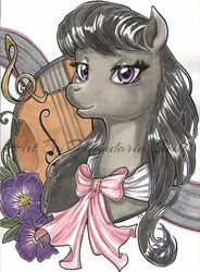 Size: 516x700 | Tagged: safe, artist:mandarinswift, octavia melody, g4, cello, female, musical instrument, solo, traditional art