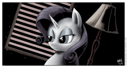 Size: 3158x1703 | Tagged: safe, artist:prinnywesker, rarity, g4, female, noir, solo