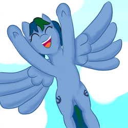Size: 2000x2000 | Tagged: safe, artist:blueeps, oc, oc only, oc:oceanblue, pegasus, pony, high res, solo