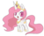 Size: 955x792 | Tagged: safe, artist:tuwairaitosuparukuru, princess celestia, pony, g4, cewestia, chibi, cute, female, filly, looking at you, open mouth, pink-mane celestia, simple background, smiling, solo, transparent background, younger