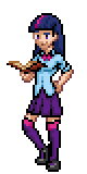 Size: 80x160 | Tagged: safe, artist:kirigakurenohaku, twilight sparkle, equestria girls, g4, crossover, female, human coloration, pixel art, pokémon, simple background, solo, sprite, transparent background