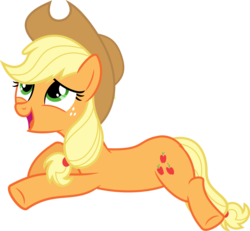 Size: 6502x6000 | Tagged: safe, artist:slb94, applejack, earth pony, pony, g4, spike at your service, absurd resolution, female, prone, simple background, solo, transparent background, vector