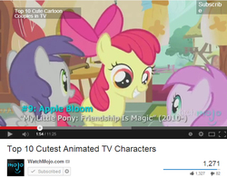 Size: 638x501 | Tagged: safe, apple bloom, g4, watchmojo.com, youtube