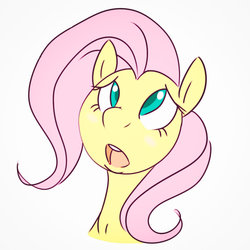 Size: 1024x1024 | Tagged: safe, artist:tokipeach, fluttershy, g4, female, simple background, solo