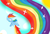 Size: 1024x696 | Tagged: safe, artist:dizzee-toaster, rainbow dash, g4, female, flying, rainbow, sky, solo