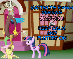 Size: 860x700 | Tagged: safe, artist:php74, discord, fluttershy, twilight sparkle, g4, keep calm and flutter on, 3d, gmod