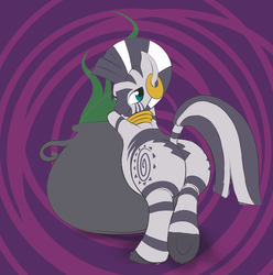 Size: 1280x1291 | Tagged: safe, artist:calorie, zecora, zebra, g4, butt, cauldron, chubby, female, plot, solo, the ass was fat, underhoof, zebra butt