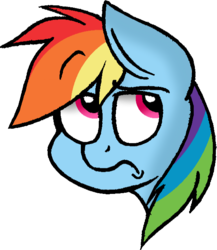 Size: 569x655 | Tagged: safe, artist:strangiesleepy, rainbow dash, g4, bust, female, simple background, solo, transparent background