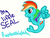 Size: 510x391 | Tagged: safe, artist:crownprincesslaya, rainbow dash, seal, seal pony, g4, female, my little seal, solo, species swap