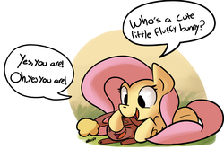 Size: 1500x997 | Tagged: safe, artist:rustydooks, fluttershy, buneary, g4, boop, crossover, cute, petting, pokémon