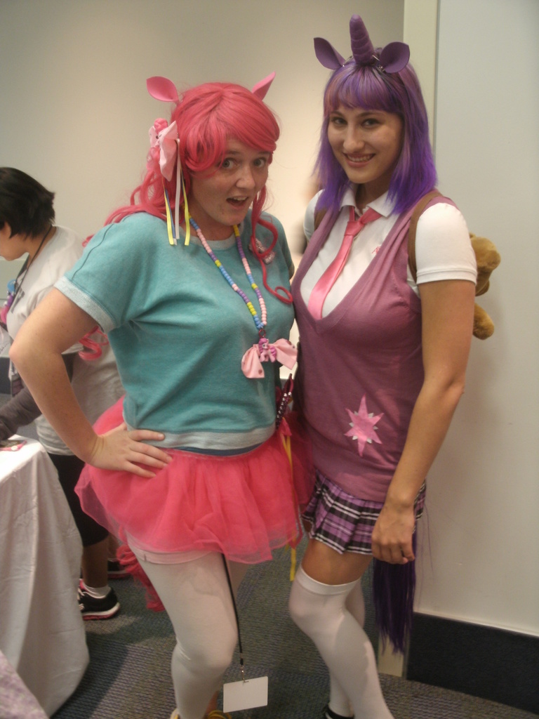 #697007 - safe, pinkie pie, twilight sparkle, human, g4, cosplay, irl ...