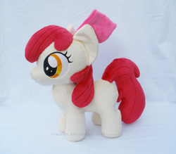 Size: 980x857 | Tagged: safe, artist:lilmoon, apple bloom, g4, irl, photo, plushie, solo