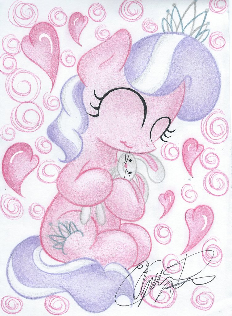 Diamond Tiara Rabbitears #697115 - safe, artist:jackie00liza, diamond tiara, rabbit, g4, cute ...