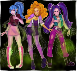 Size: 800x732 | Tagged: safe, artist:maaronn, adagio dazzle, aria blaze, sonata dusk, equestria girls, g4, my little pony equestria girls: rainbow rocks, clothes, converse, female, gem, shoes, siren gem, the dazzlings, trio