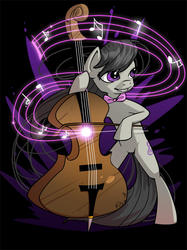 Size: 604x808 | Tagged: safe, artist:ellisarts, octavia melody, earth pony, pony, g4, bipedal, cello, female, mare, musical instrument, solo