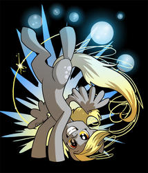 Size: 693x810 | Tagged: safe, artist:ellisarts, derpy hooves, pegasus, pony, g4, bubble, female, mare, solo