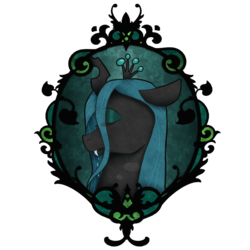 Size: 5000x5000 | Tagged: safe, artist:dunnowhattowrite, queen chrysalis, changeling, changeling queen, g4, absurd resolution, female, portrait, solo