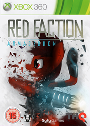 Size: 500x698 | Tagged: safe, artist:marsminer, oc, oc only, oc:mars miner, game cover, red faction, red faction: armageddon, remake