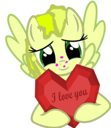 Size: 665x765 | Tagged: safe, artist:gracie_cleopatra, oc, oc only, oc:neon music, cute, heart, looking at you, love, solo