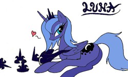 Size: 600x365 | Tagged: safe, artist:ricedawg, princess luna, alicorn, pony, g4, butt, colored, female, heart, plot, s1 luna, solo