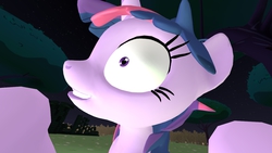 Size: 1366x768 | Tagged: safe, twilight sparkle, g4, 3d, creepy, gmod, grin, insanity, looking at you