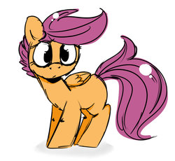 Size: 1024x943 | Tagged: safe, artist:tokipeach, scootaloo, g4, female, simple background, solo