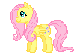 Size: 251x183 | Tagged: safe, artist:dragonshy, fluttershy, pegasus, pony, g4, animated, cheering, eyes closed, female, flutteryay, mare, pixel art, solo, sprite, yay