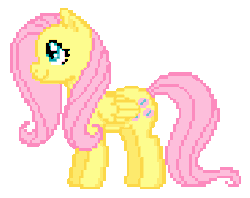 Size: 251x199 | Tagged: safe, artist:dragonshy, fluttershy, g4, animated, female, pixel art, solo, sprite, the stare