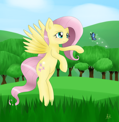 Size: 800x817 | Tagged: safe, artist:coldsolstice, fluttershy, butterfly, g4, female, solo