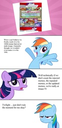 Size: 624x1280 | Tagged: safe, applejack, fluttershy, pinkie pie, rainbow dash, rarity, sunset shimmer, twilight sparkle, equestria girls, g4, accepted meme that never ends, meme, milestone, the meme that never ends