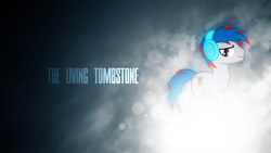 Size: 1920x1080 | Tagged: safe, artist:dj-applej-sound, artist:drfatalchunk, oc, oc only, oc:the living tombstone, lens flare, vector, wallpaper