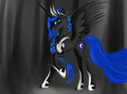 Size: 1900x1400 | Tagged: safe, artist:kettufox, nightmare moon, g4, female, solo