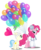 Size: 900x1096 | Tagged: safe, artist:pixelkitties, gummy, pinkie pie, g4, balloon, bandage, cancer, clown nose, patch adams, red nose, robin williams, simple background, transparent background