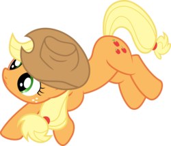 Size: 6368x5439 | Tagged: safe, artist:decimix, applejack, g4, .svg available, absurd resolution, confused, female, frown, head tilt, prone, simple background, solo, transparent background, vector