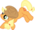 Size: 6368x5439 | Tagged: safe, artist:decimix, applejack, g4, .svg available, absurd resolution, confused, female, frown, head tilt, prone, simple background, solo, transparent background, vector