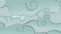 Size: 640x360 | Tagged: safe, screencap, sunny rays, pegasus, pony, g4, look before you sleep, animated, background pony, cloud, cloudy, female, flying, mare, sky, smiling, solo