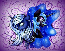 Size: 2197x1713 | Tagged: safe, artist:frostykat13, nightmare moon, princess luna, g4, crying, traditional art