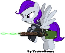 Size: 4025x3297 | Tagged: safe, artist:vector-brony, oc, oc only, oc:morning glory (project horizons), pegasus, pony, fallout equestria, fallout equestria: project horizons, energy weapon, fallout, female, magical energy weapon, mare, pegasus oc, simple background, solo, transparent background, weapon