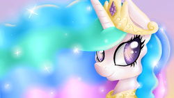 Size: 1920x1080 | Tagged: safe, artist:pumpkinkikile, princess celestia, g4, female, profile, solo