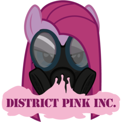 Size: 640x640 | Tagged: safe, artist:zearoupon3, pinkie pie, earth pony, pony, g4, female, gas mask, mare, portrait, profile, simple background, solo, transparent background