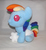 Size: 2070x2256 | Tagged: safe, artist:gypmina, rainbow dash, pegasus, pony, g4, baby, baby dash, baby pony, daily deviation, diaper, diapered plushie, doll, foal, irl, photo, plushie, sitting, spread wings, toy, wings