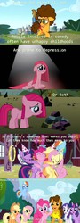 Size: 1274x3549 | Tagged: safe, applejack, cheese sandwich, fluttershy, pinkie pie, rainbow dash, rarity, twilight sparkle, g4, colt, feels, filly, message, needs more jpeg, pinkamena diane pie, rock farm